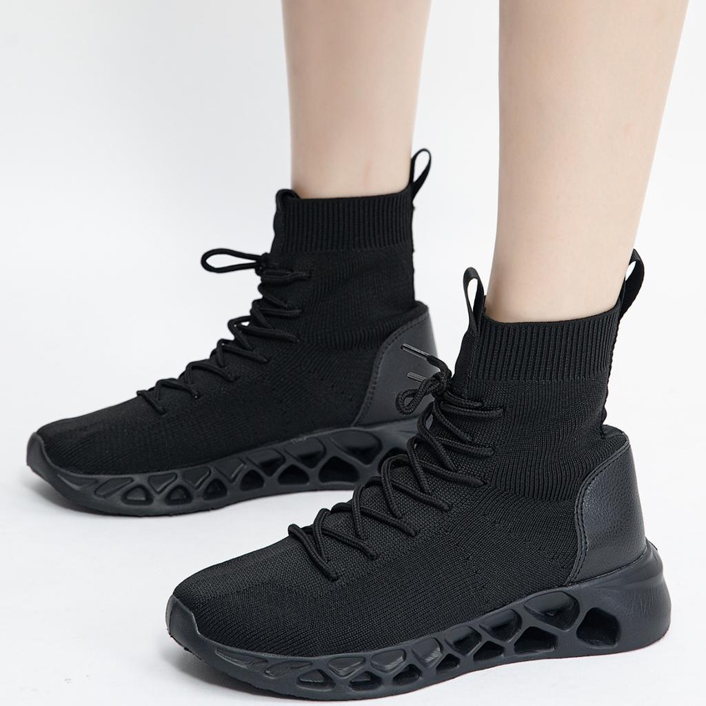 TUINANLE Women Sneakers High Top Shoes Mesh Breathable Walking Trainers Lightweight Footwear