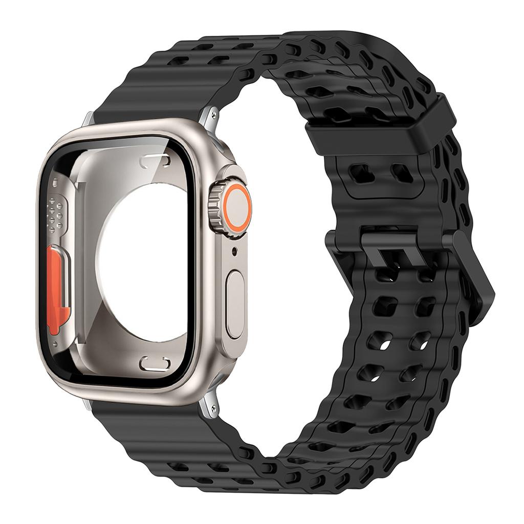 Silicone Strap+Change to Ultra Case For Apple Watch 11 10 42/46mm Protective Cover for iwatch Series 9 8 7 6 se54 40/41/44/45mm