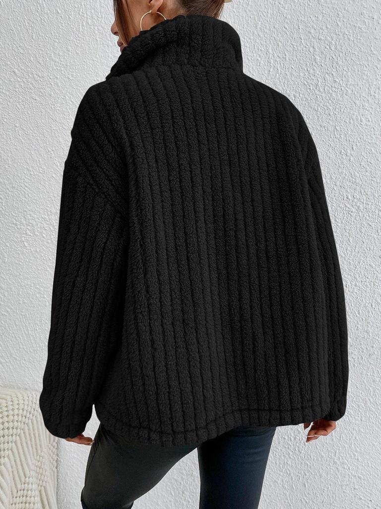 European & American Double-Sided Fleece Button Cardigan Jacket - Autumn/Winter Collection