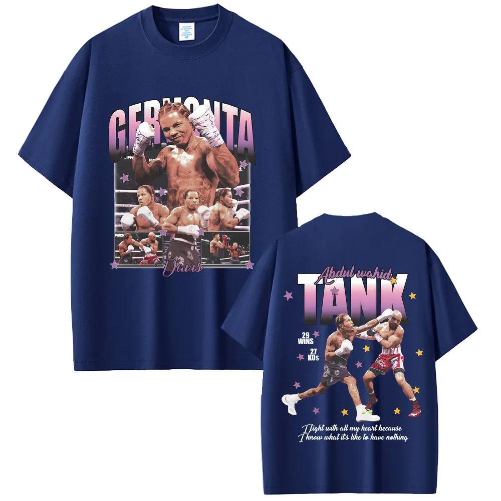 Gervonta Davis Graphic Print Tshirt Men Women Fashion Retro Boxing T Shirts Mens Casual Oversized Short Sleeve Tshirts