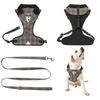 Tanpopo No Pull Dog Harness with Multifunction Dog Leash Soft Adjustable No Choke Escape Proof Pet Vest Christmas Plaid Pattern