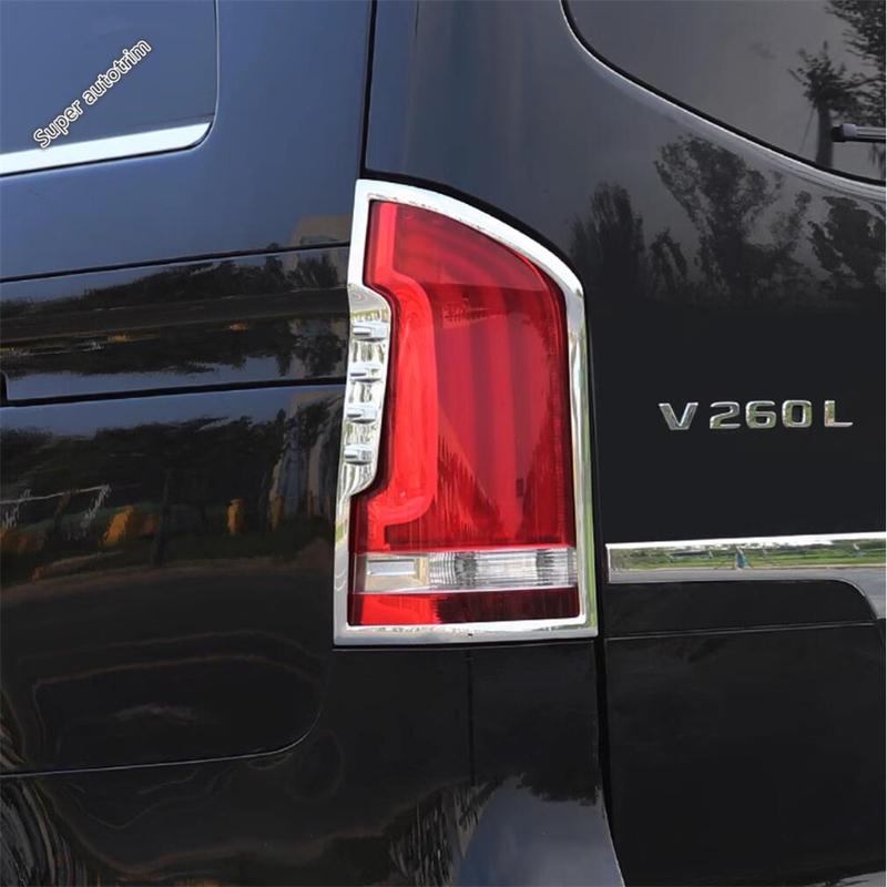 Heckklappe Rückleuchten Rücklicht Lampenrahmen Abdeckung Zierleiste Für Mercedes-Benz Vito W447 / V-Klasse 2014 - 2025 ABS Chrom Zubehör