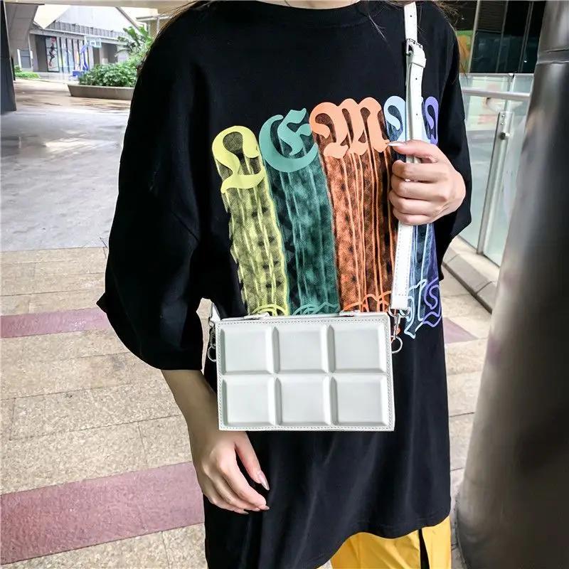 Women Bag Box Plaid Fashion Hasp Street Style Shoulder Bag  Crossbody Women Bag UNISEX