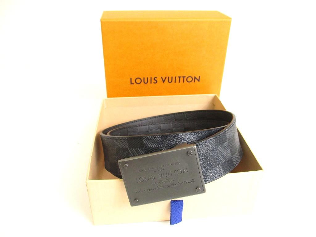 Authentic LOUIS VUITTON Damier Graphite Infini Inventure Buckle Belt Size M #a877  Refurbished