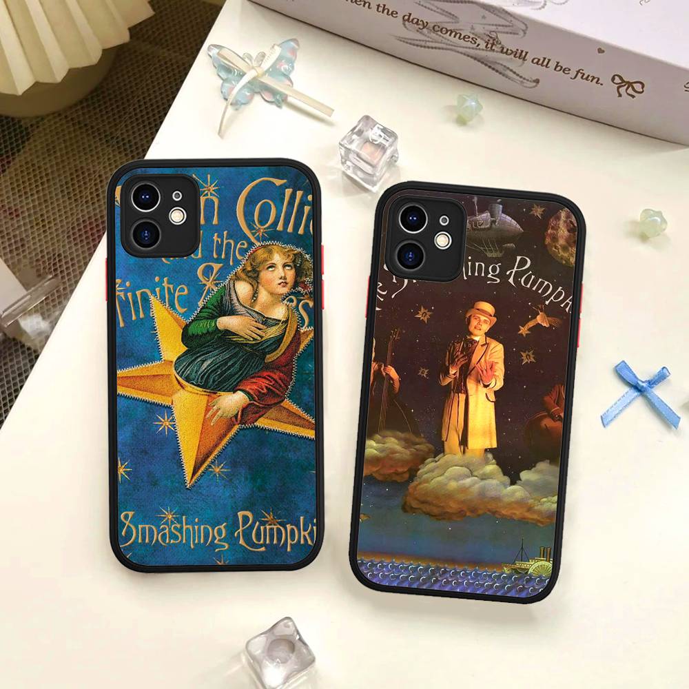 The Smashing Pumpkins Band Rock For IPhone 11 12 13 14 15 16 Pro Max Plus X XS MAX Shockproof Matte Back Cover