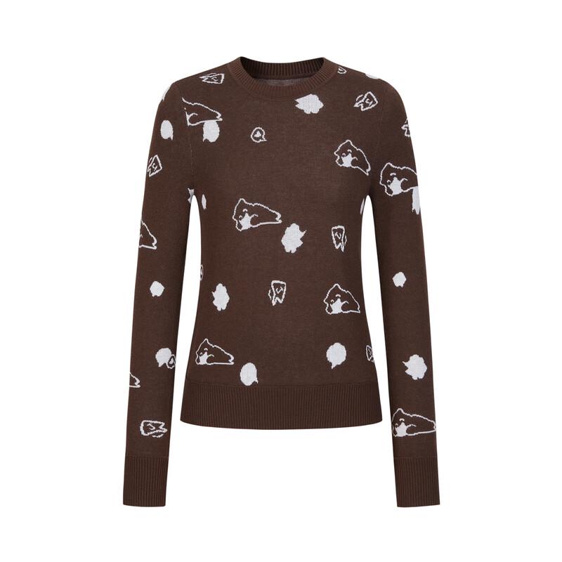 JUZUI Women's Animal Wool Blend Pullover Knit Sweater JWEQ31018