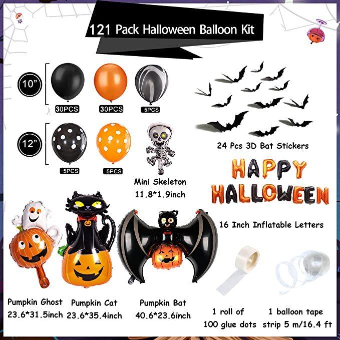 New Halloween Balloon Arch Set Balloons Ghost Festival Party Decoration Balloons
