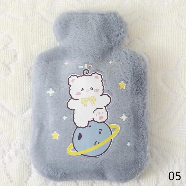 Plush Hot Water Bottle Bag Girls Cute Shoulder Hand Warmer Warm Belly Winter Home Instant Hot Pack Water Heating Pad Heat Pack