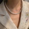 Simulation Pearl Necklace Light Luxury Niche Clavicle Chain Necklace Jewelry Gift