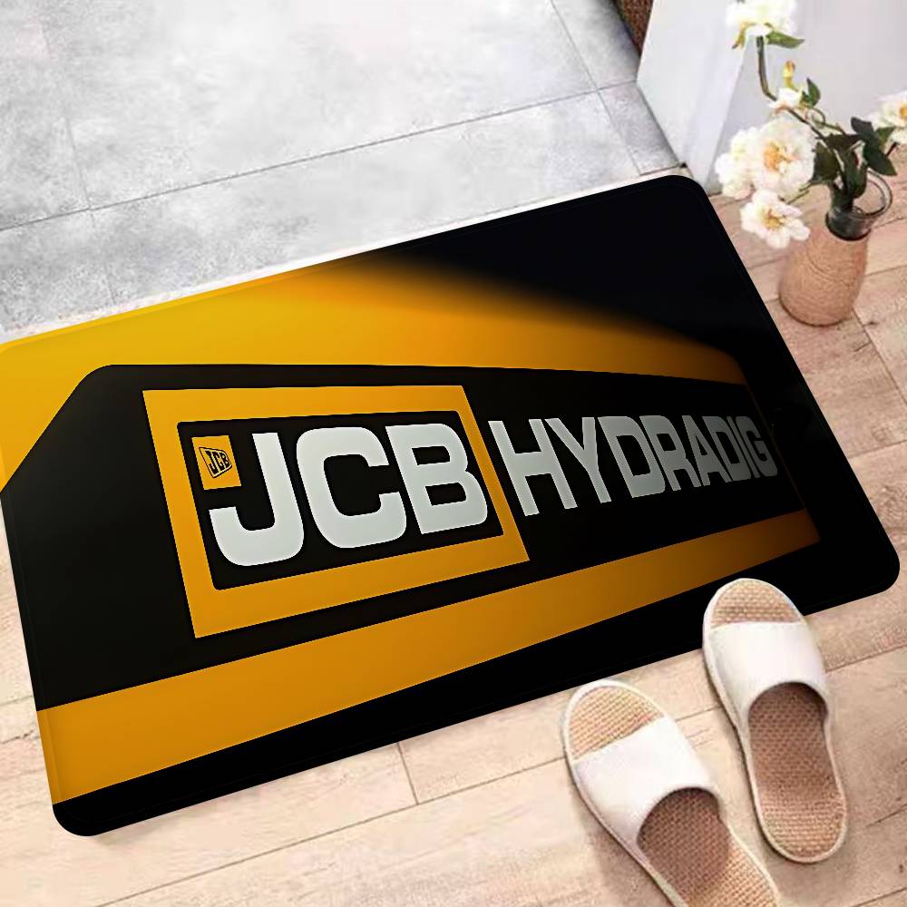 Excavator J-JCB Logo Floor Mat Non-Slip Laundry Room Mat Laundry Decor Balcony Child Living Room Household Carpets