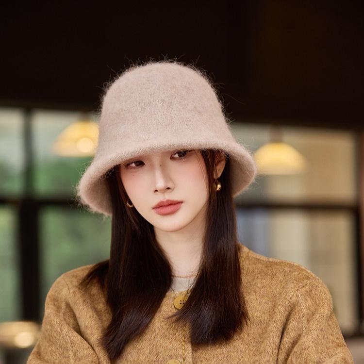 Bucket Hat Women's Autumn and Winter New Knitted Hat Fashion Basin Hat Thermal Ear Protection Bucket Hat