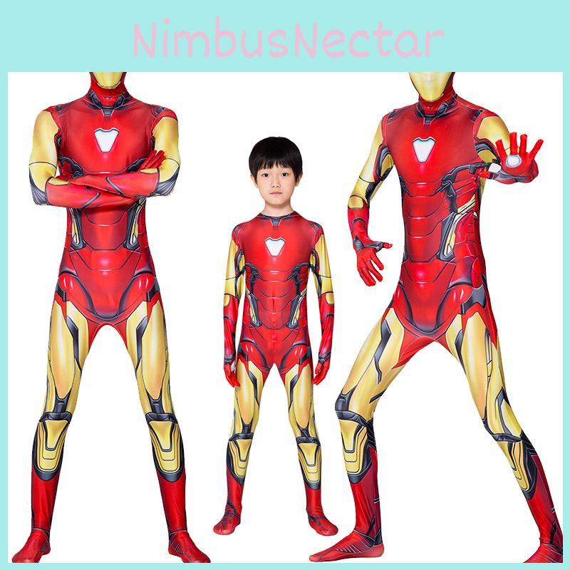 Authentic Avengers Endgame Iron Man Mark 85 Cosplay Costume Zentai Suit For Adults And Kids