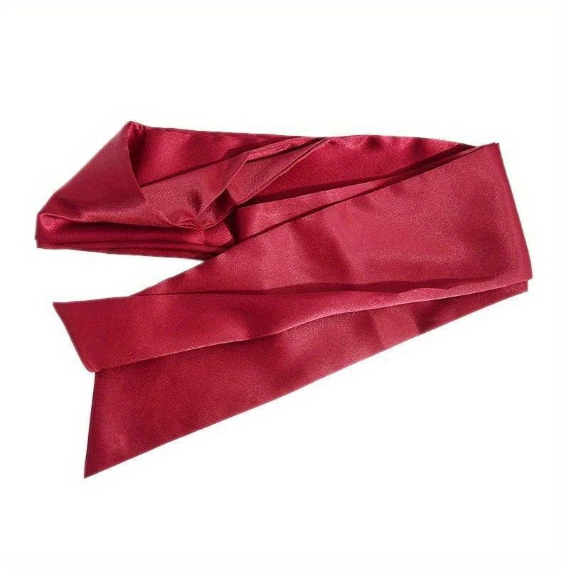 Ladies' Belts Are Decorated with Burgundy Black Silk Wide Waist Seal and Long Ice Silk Lace Soft Accessories Belt