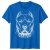 Pitbull Dog Animals Unisexs TShirt Engraving Style Graphic Tee