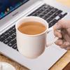 Youlaifu Ceramic Tea Cup with Lid Pure White Bone China Office Meeting Mug 400ml Custom Printed
