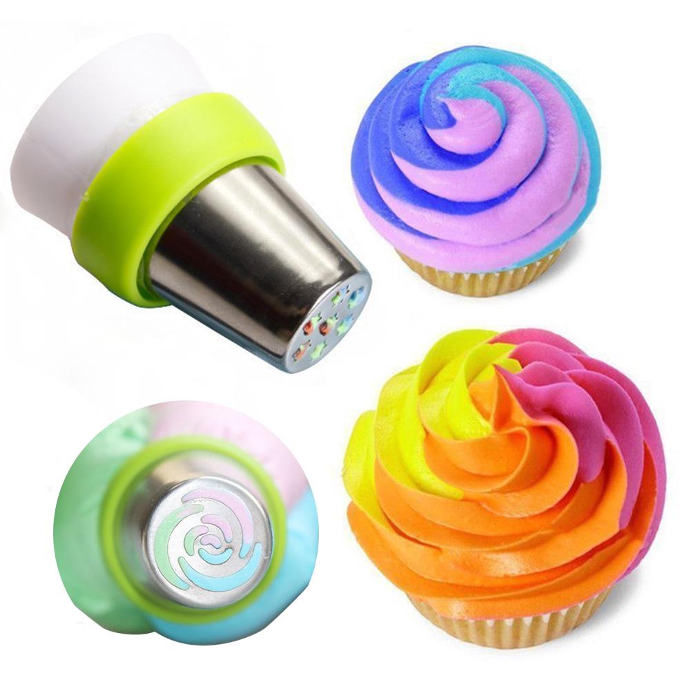 Cake Decorating Supplies Russian Piping Tips 11-Pcs Sets(9 Russian Tips,1 Disposable Pastry Bag 1 Tri-Color Coupler)