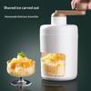Manual Ice Shaver Crusher Hand Crank Snow Cone Maker Portable Shaved Ice Machine Adjustable Blade for Home Outdoor Family Gatherings