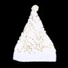 New Christmas Hat Hot Stamping Star Snowflake Plush Hat   Christmas White Faux Rabbit Fur Plush Party Decoration Accessories