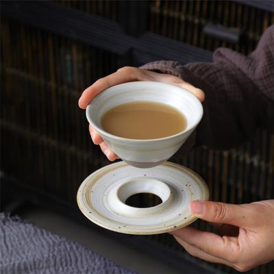 Ceramic Cup Coarse Pottery Ceramic Cup Creative Flying Saucer Cup Retro Coffee Cup
