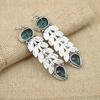 Indicolite Tourmaline Gemstone 925 Sterling Silver Handmade Designer Jewelry Earrings