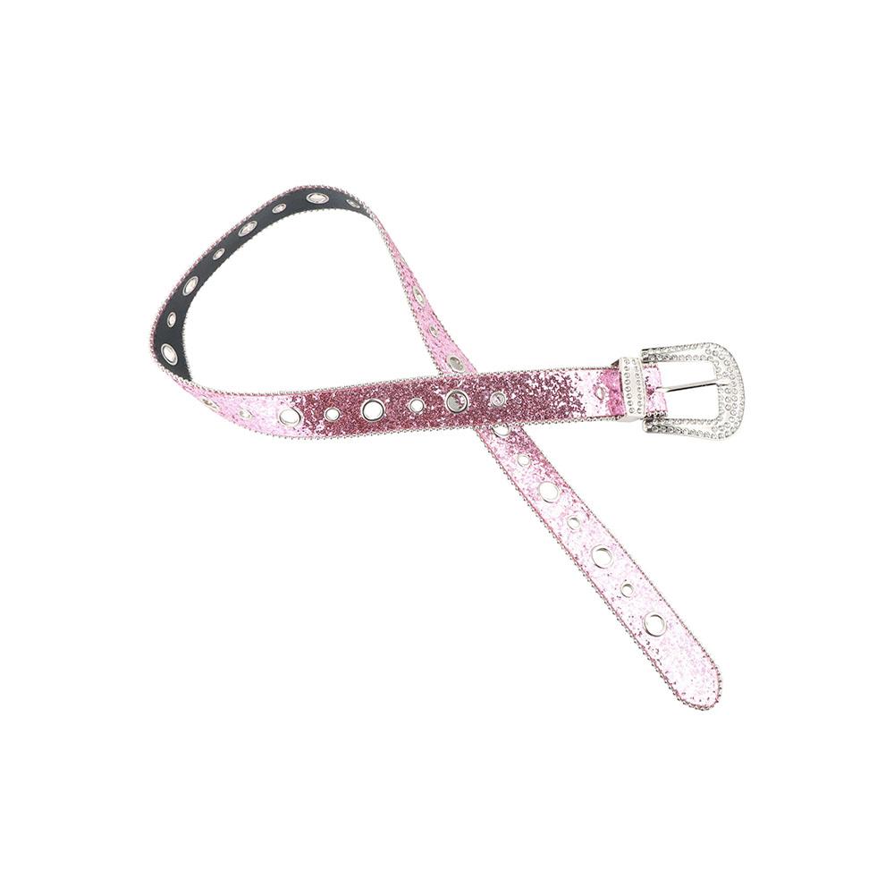 Y2K Rhinestone Belts PU Leather Star Belts Simple Waistband  Men