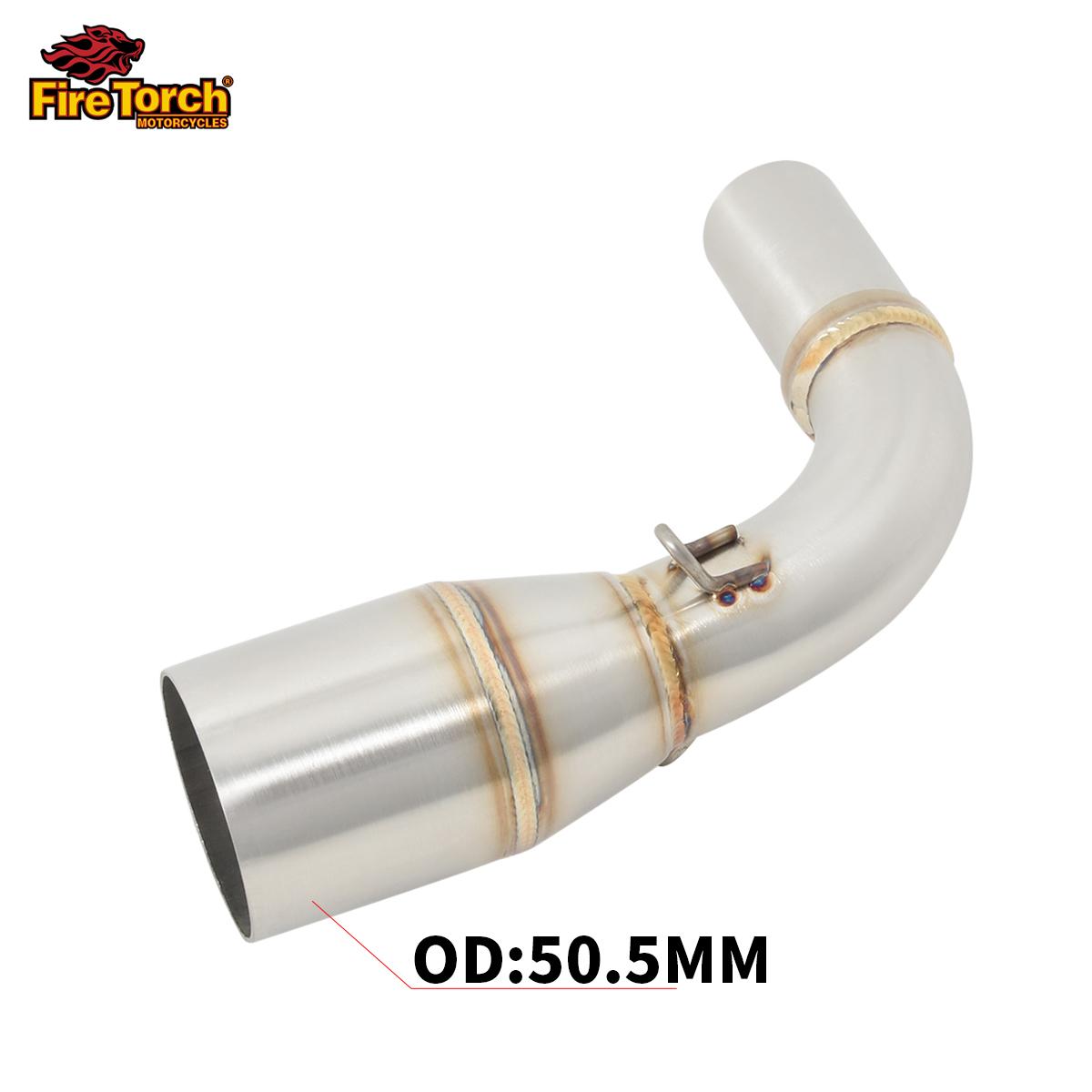 Slip On For HaoJue SUZUKI DR160 DR 160 DR150S Motorcycle Exhaust Front Link Pipe Moto Escape Moto Stainless Steel 51Mm Interface Mid Link Pipe