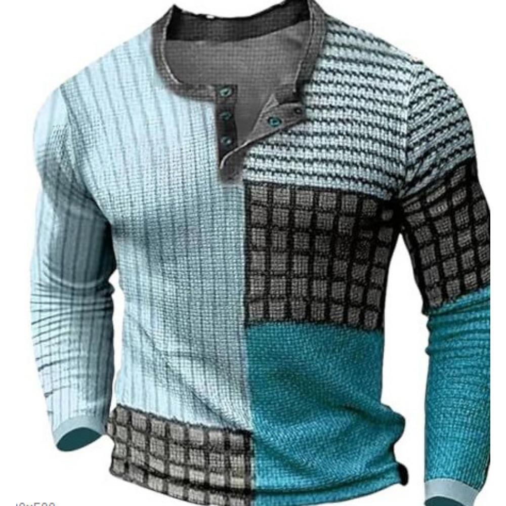 Pánské vintage tričko s dlouhým rukávem s 3D DTG potiskem