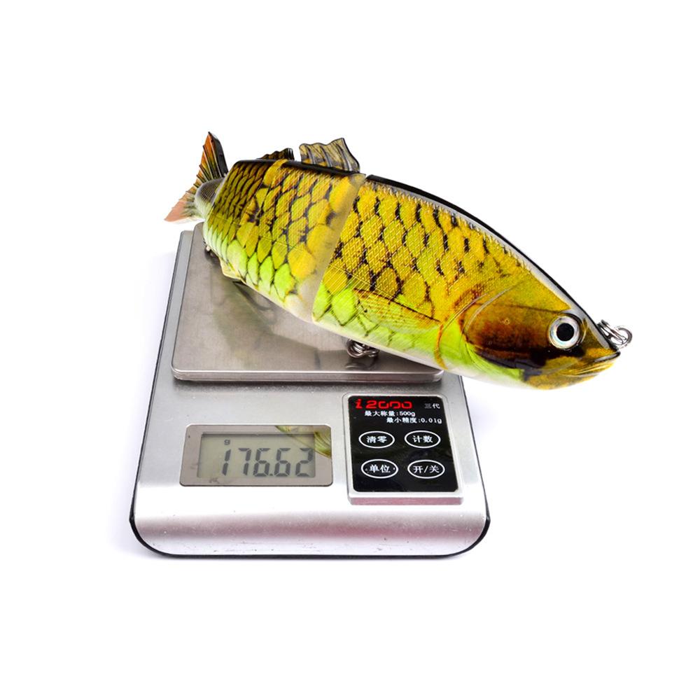 Appât dur biomimétique en plastique pour leurre de poisson, appât artificiel idéal pour la perche d'eau douce, Omnibus, 6 couleurs, multi-nœuds, 26cm, 177g