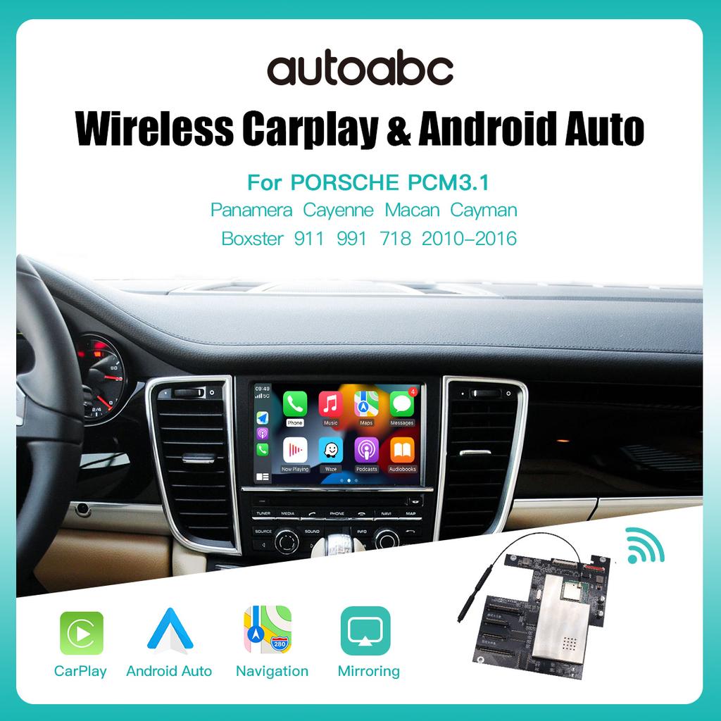 Wireless Carplay Android Auto for Porsche PCM3.1 Panamera Cayenne Cayman Cayman Macan Boxster 911 991 718 Support Reversing Came