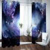 2Panels Space Galaxy Color Starry Sky Print Curtains Kids Room Bedroom Living Room Blinds Windows Curtains Grommet Top Cortinas