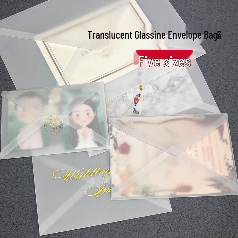Translucent Vellum Envelopes for DIY Invitations with Wax Seal Option, Blank & Creative, Includes Coupons