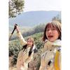 Couple Windbreaker Jacket Women Korean Style Retro Outdoor Hiking Hooded Coat Loose Spring Autumn Fashion