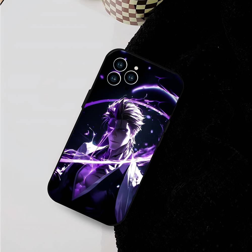 1pc Anime A-Aizen SousukeS B-BLEACH Phone Case Silicone Soft For IPhone 16 15 14 13 12 11 X XR Plus Pro Max Plus
