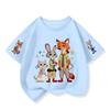 Crazy Animal Cartoon Pattern Short-Sleeved T-Shirt -Popular Children's Shirt