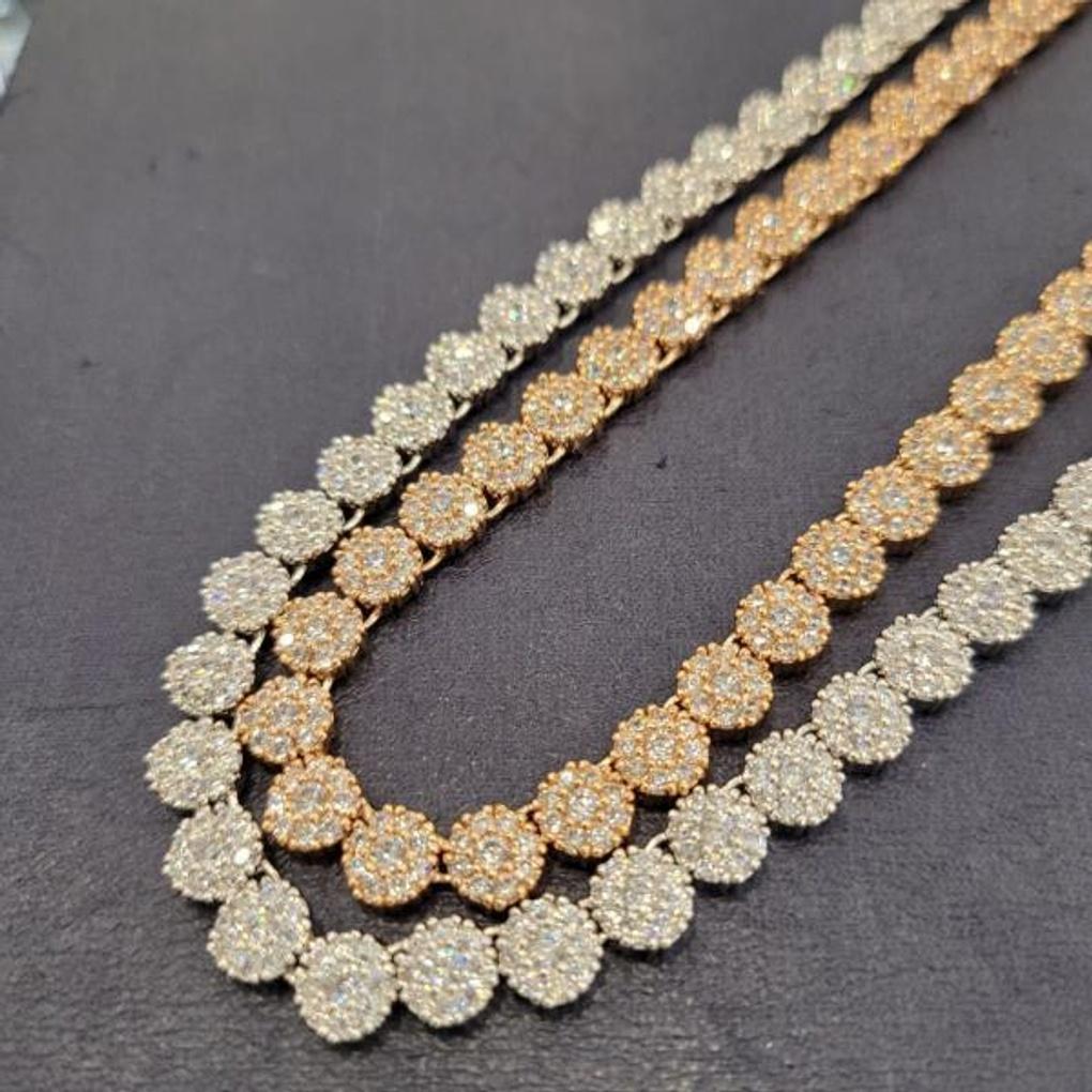 Atria Chaîne de Ficelle Fleur Tennis N Collier AAANETN0001WHF