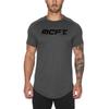 Muscleguys - Tricou de fitness pentru bărbați, sport, casual, respirabil, cu mânecă scurtă, cu decolteu în formă de O