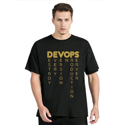 Prawdziwa Definicja DEVOPS T-shirt Devops Komputerowy Nerd Geek Programista Zabawny Sarkastyczny Fajny Słodki Koszulka Programistyczna Top