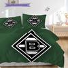 Borussia Muster Bettwäsche Steppdecke Set Bettbezug Kissenbezug Heimdekoration Geburtstagsgeschenk (1 Bettbezug + 2 Kissenbezüge, ohne Füllung)
