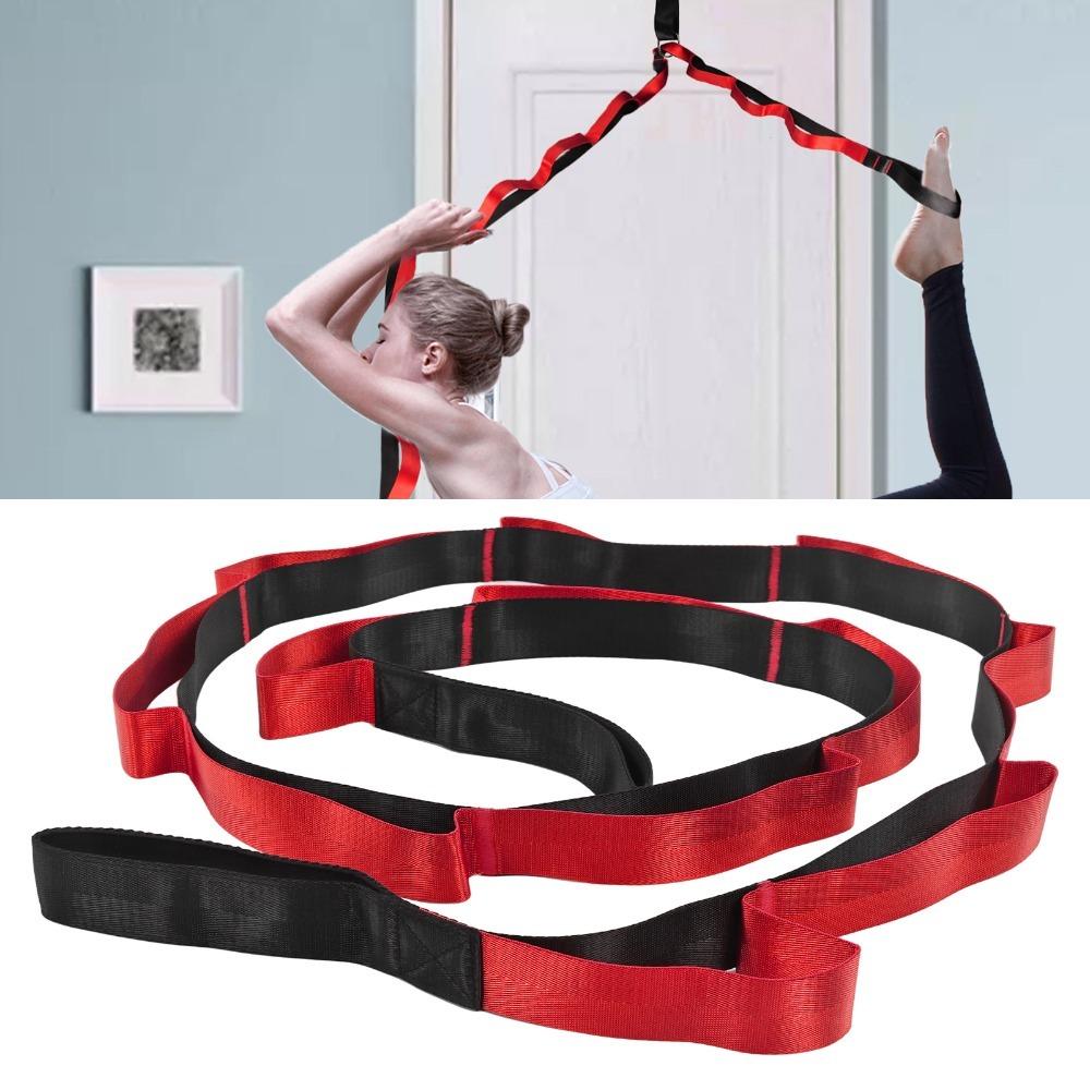 Extended length Pull Strap Non-elastic Resistance Belt Auxiliary tool Stretch Band Non-elastic красный
