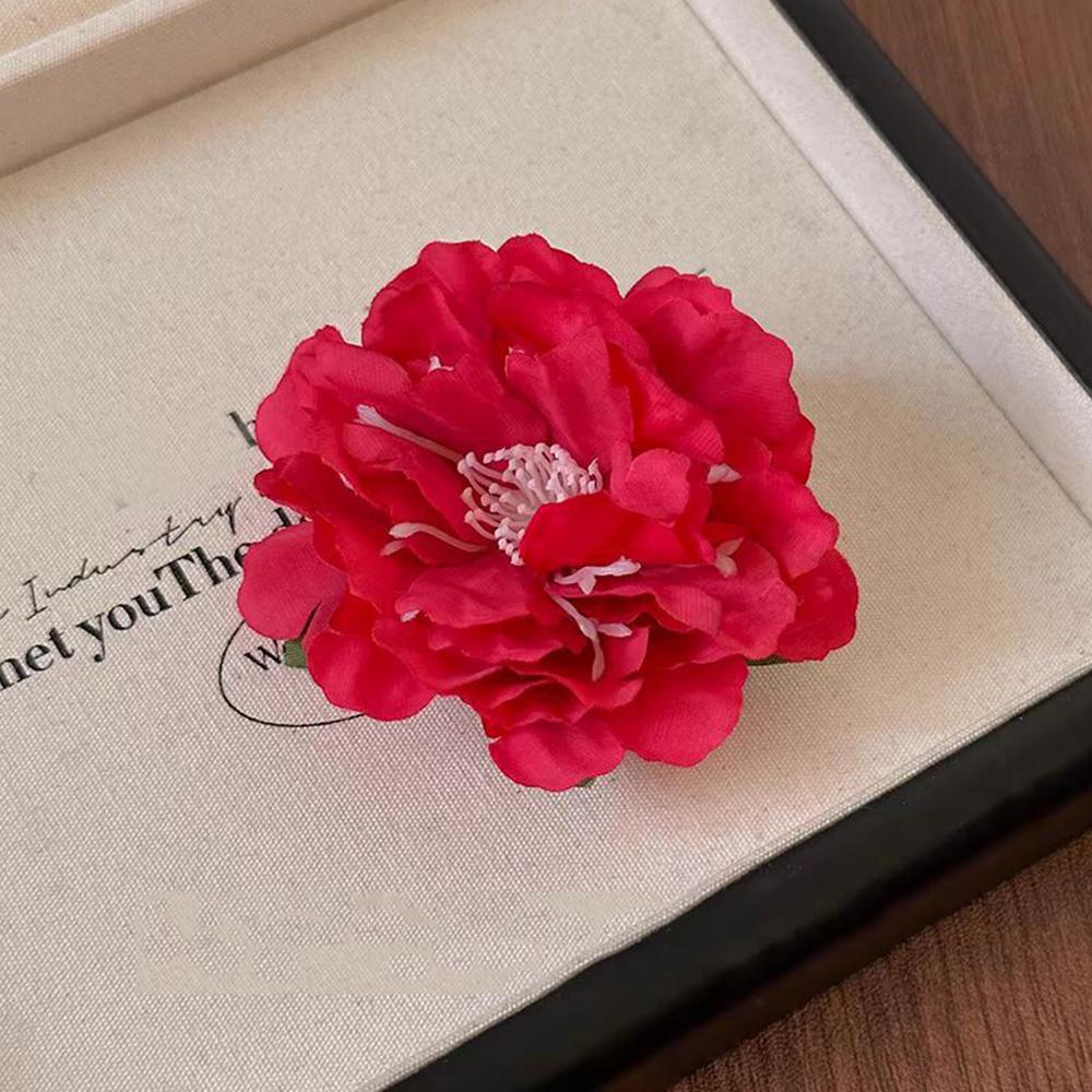 Fashion Satin Rose Flower Large Hair Claw Clip for Women  Spring Summer Trendy Design Korean Colored Hairpin Headdress