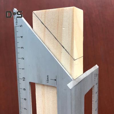 DYS TOOL SHOP Multifunctional Square 45/90 Degree Gauge Angle Ruler Measuring Woodworking Tool