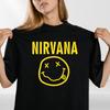 Maglietta Logo NIRVANA Grunge Retro Vintage Unisex Donna Unisexs