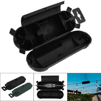 Heavy Duty 12-18 AWG Outdoor Extension Cord Cover Weatherproof Electrical Connection Box Secure Seal Plugs Wires Lights