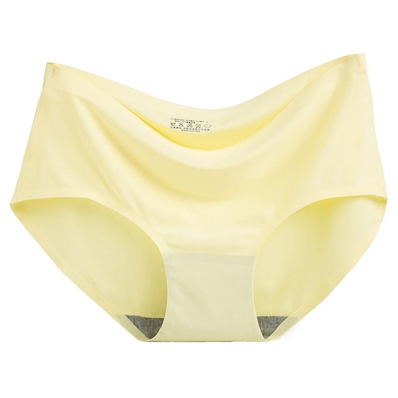 Women's Ice Silk Underwear Seamless Underwear One-piece Underwear Breathable Mid Waist Sexy Women's Underweartriangular Underwear Head