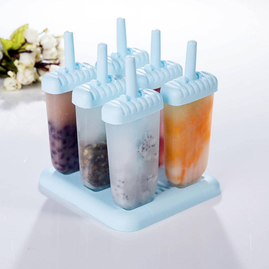 Popsicle Ice Maker Set  6 Pack Reusable Ice DIY  Molds Holders  Maker Fun For Kids And Adults Great Gift For