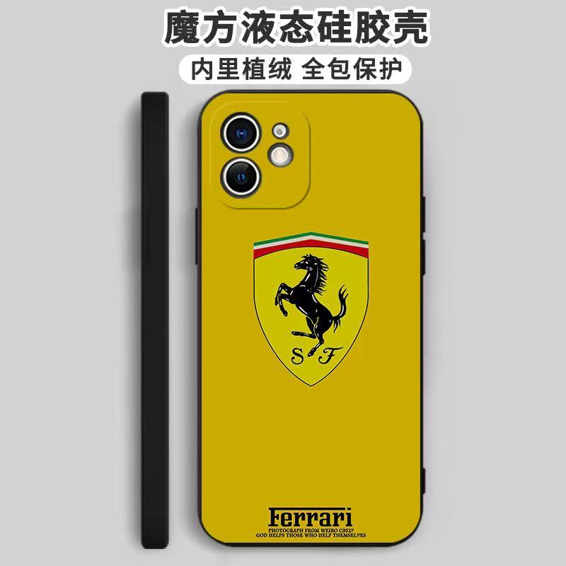 Car Mobile Phone Case for Apple 13 Huawei Mate40 iPhone12promax For Ferrari SF90 Teams SJ Scuderia Ferrari Roma 488 Portofino F8 NBA2