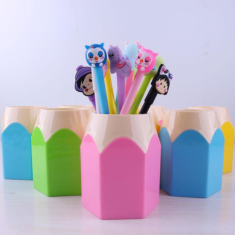Candy Color Large-Capacity Pen Holder for Students and Children