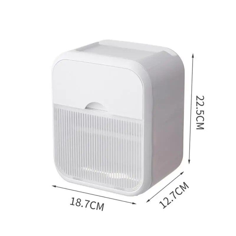 

Водостойкая удобная коробка для салфеток для ванной комнаты, коробка для хранения салфеток без перфорации, принадлежности для ванной комнаты, держатель для туалетной бумаги, настенный монтаж белый