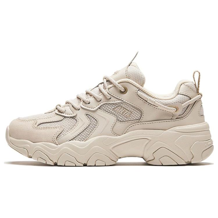 ANTA Women s Xingfeng Retro Chunky Dad Shoes Off White Cream Apricot 922348839-3 37.5