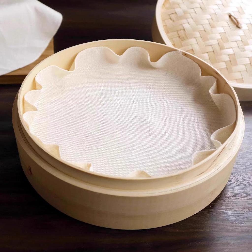 Pure Cotton Non-Stick Steamer Cloth, Food-Grade Gauze Bun Pad for Steaming